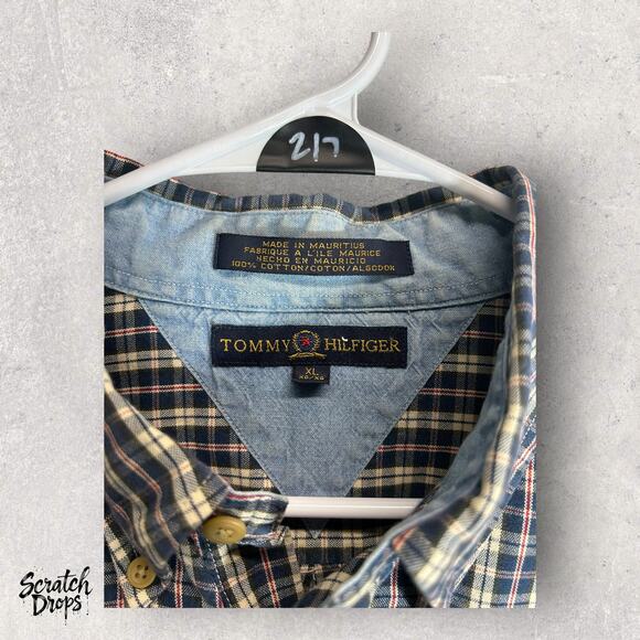 Vintage 90s Plaid Shirt XL Men's Long Sleeve Button Up Retro Grunge Casual Top - Picture 2 of 5